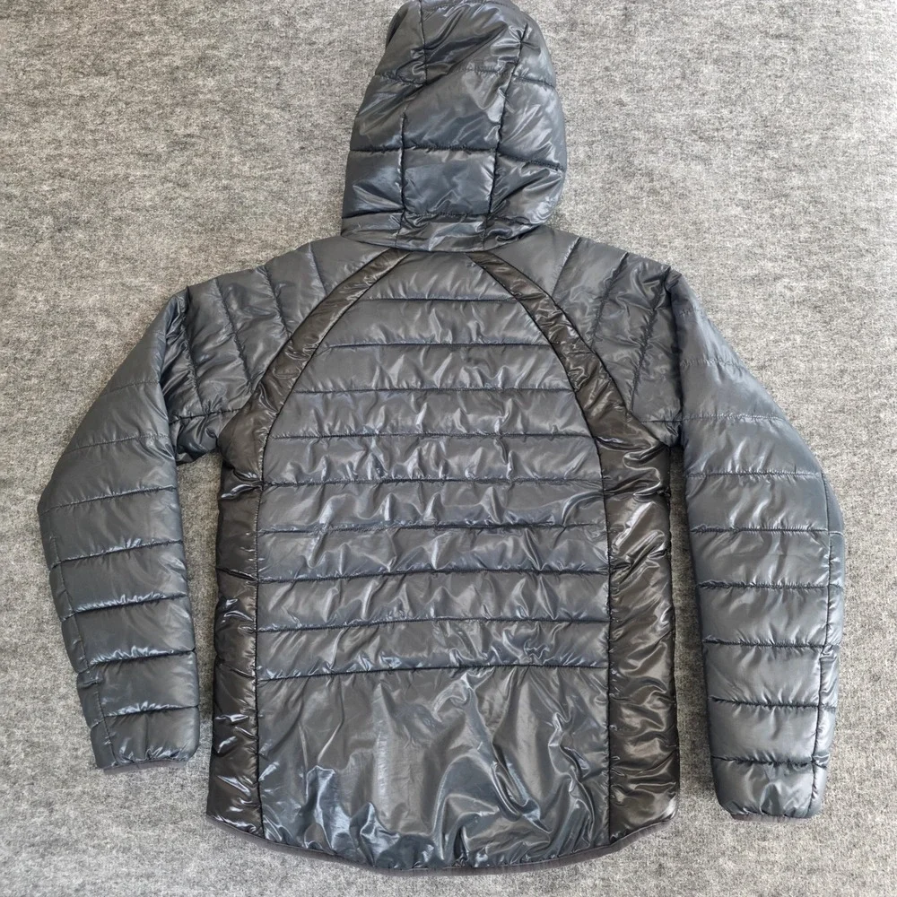 Jordan‎ Kids Puffer Hooded Jacket Gray Zip Up Lightweight Size XL